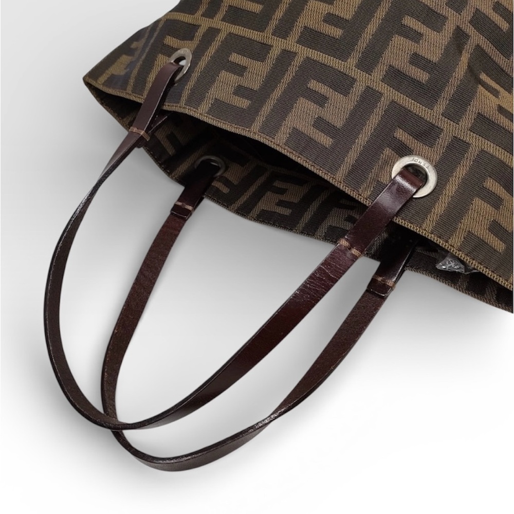 Fendi Zucca FF Vintage Canvas Tote Hand Bag - Picture 2 of 7